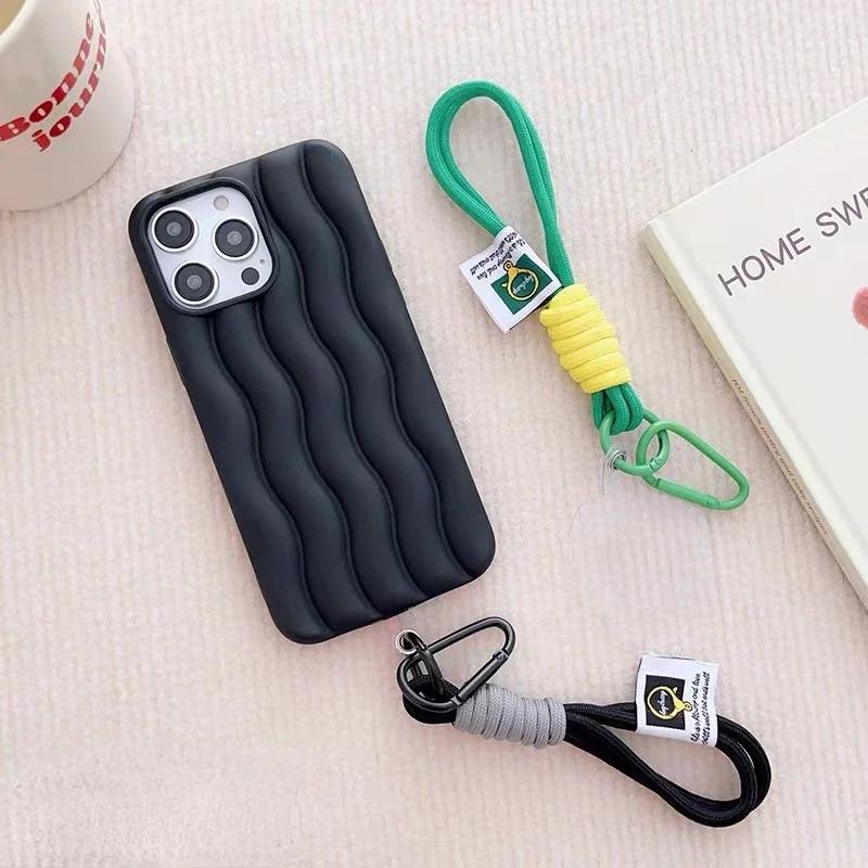 Creative Braid Rope Keychain Color Carabiner Alloy Keyring Phone Case Lanyard Backpack Pendant Accessory Unisex Hanging Jewelry