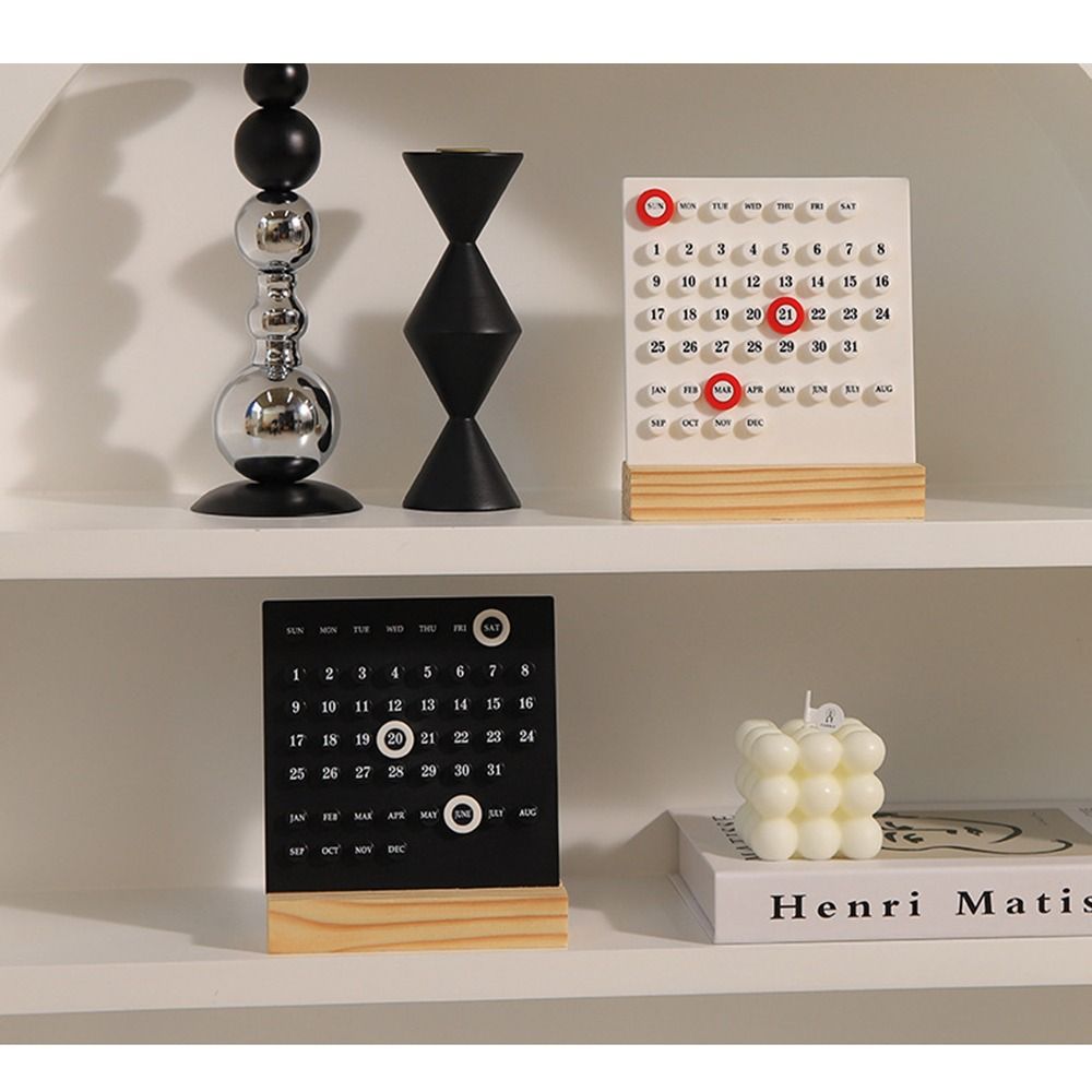 Handmade Acrylic DIY Calendar Ten Thousand Year Acrylic Date Planner  Decoration