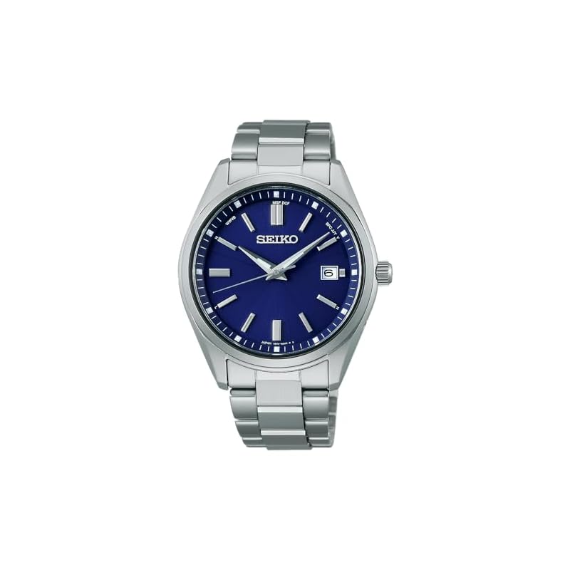 [Seiko Watch] SEIKO SELECTION SBTM321 Japanese-made men's wristwatch, solar-powered, radio-controlled, date calendar, blue dial, 10 ATM water