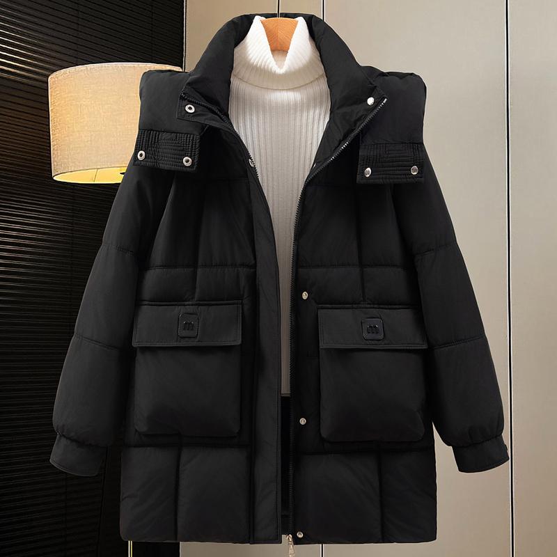 

Fashion Female Coat Winter Long Parkas Hooded Loose Thick Warm Women Jackets M
