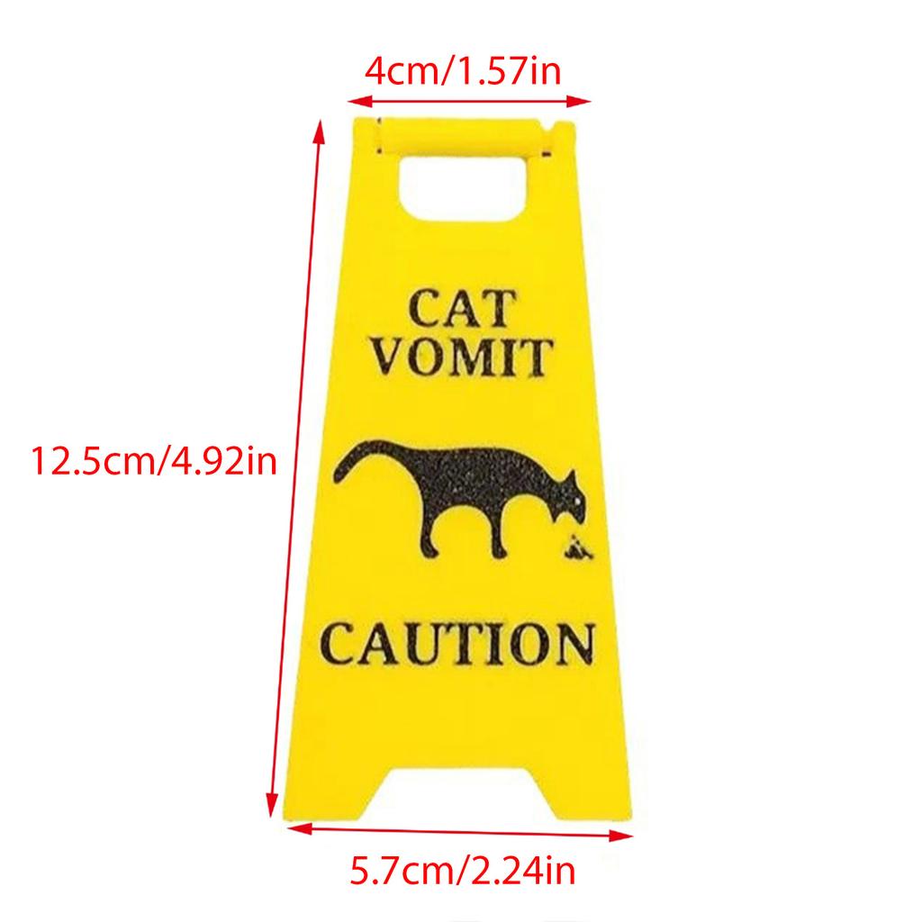 Humorous Cat Vomit Sign Desk Decoration Dogs Vomit Sign Perfect For Pet Owners And Animal Clinics Cat Humor Decors
