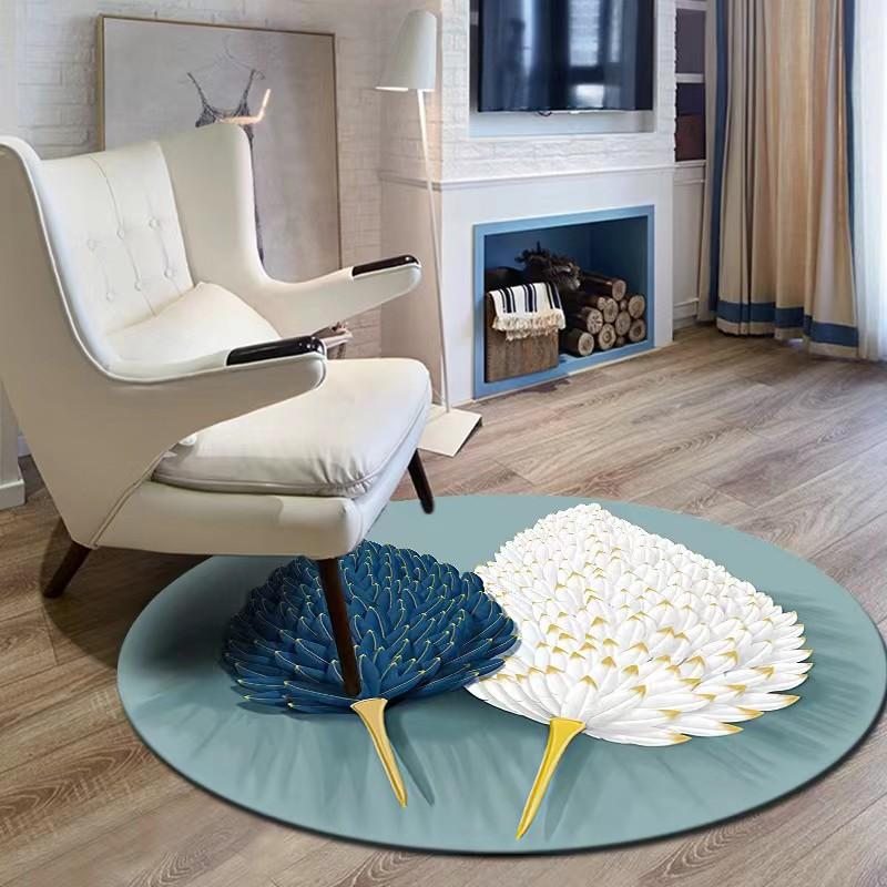 Large Area Living Room Round Rugs Home Bedroom Decor Bedside Carpet Simple Room Decoration Rug Study Cloakroom Carpets Washable