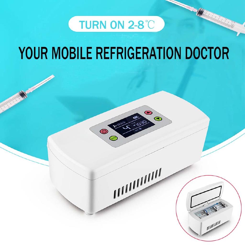 9W Portable Medicine Travel Freezer Diabetic Insulin Cooler Mini Fridge Case Box For car travel and home use Stored
