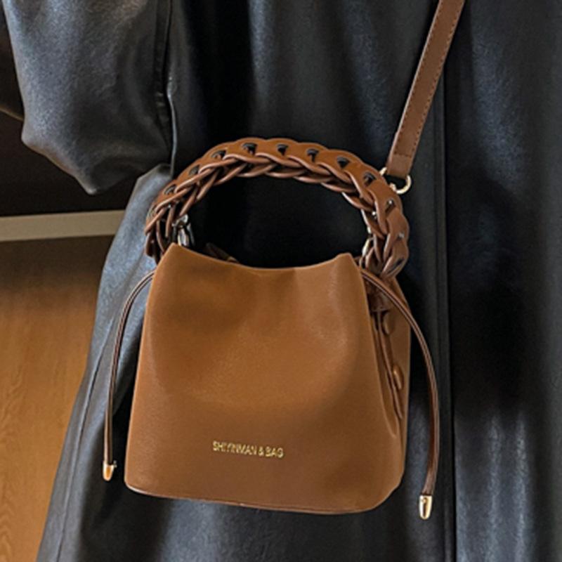 Strukturierte Tasche Damen Winter Trend Mode Nische Lässig Tragbare Beuteltasche Pendler Umhängetasche