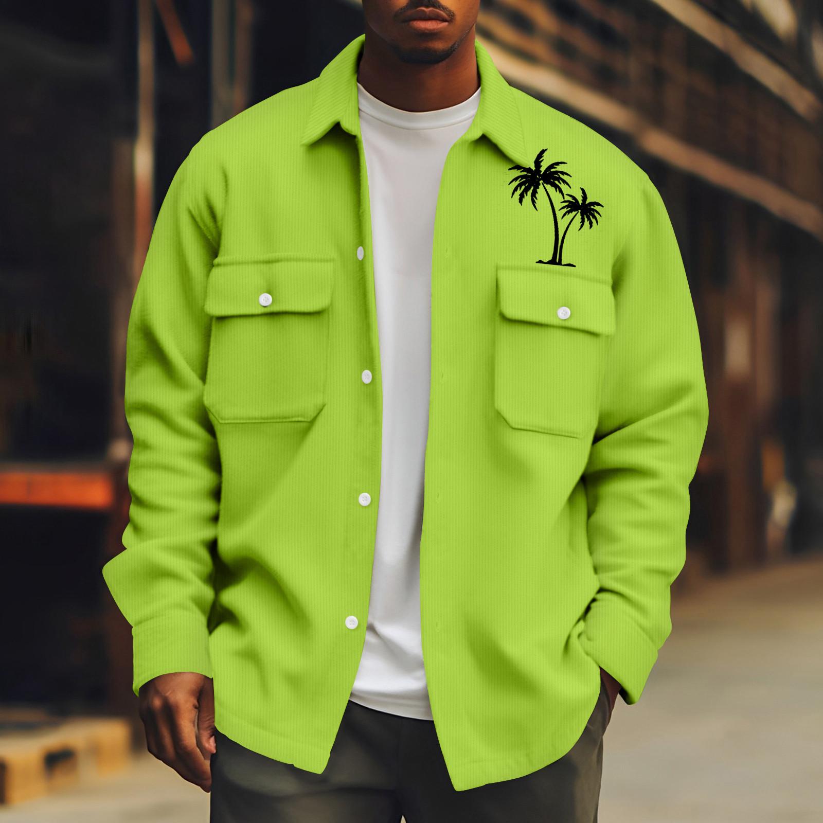 

Мужское зимнее повседневное толстое пальто с длинными рукавами и пуговицами с принтом XXXXXXL зелёный