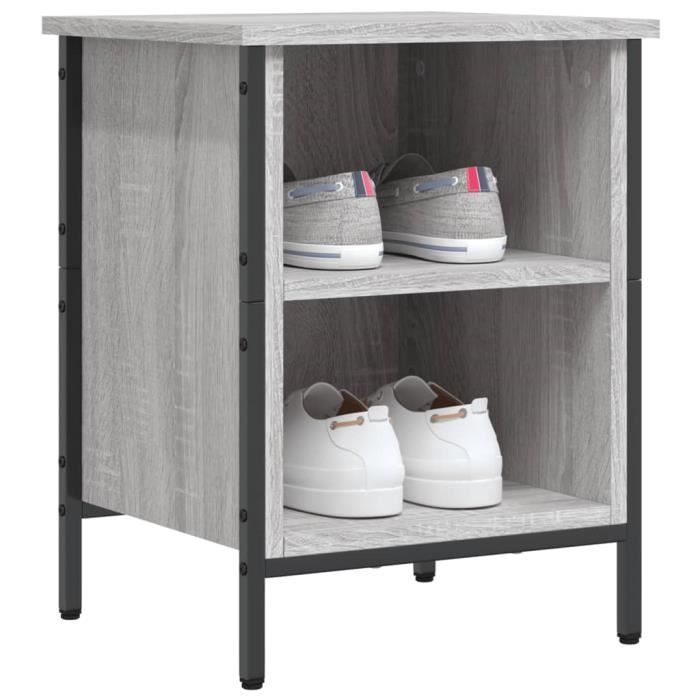 VidaXL Armoire à chaussures sonoma gris 38x35x50 cm bois d'ingénierie 831831