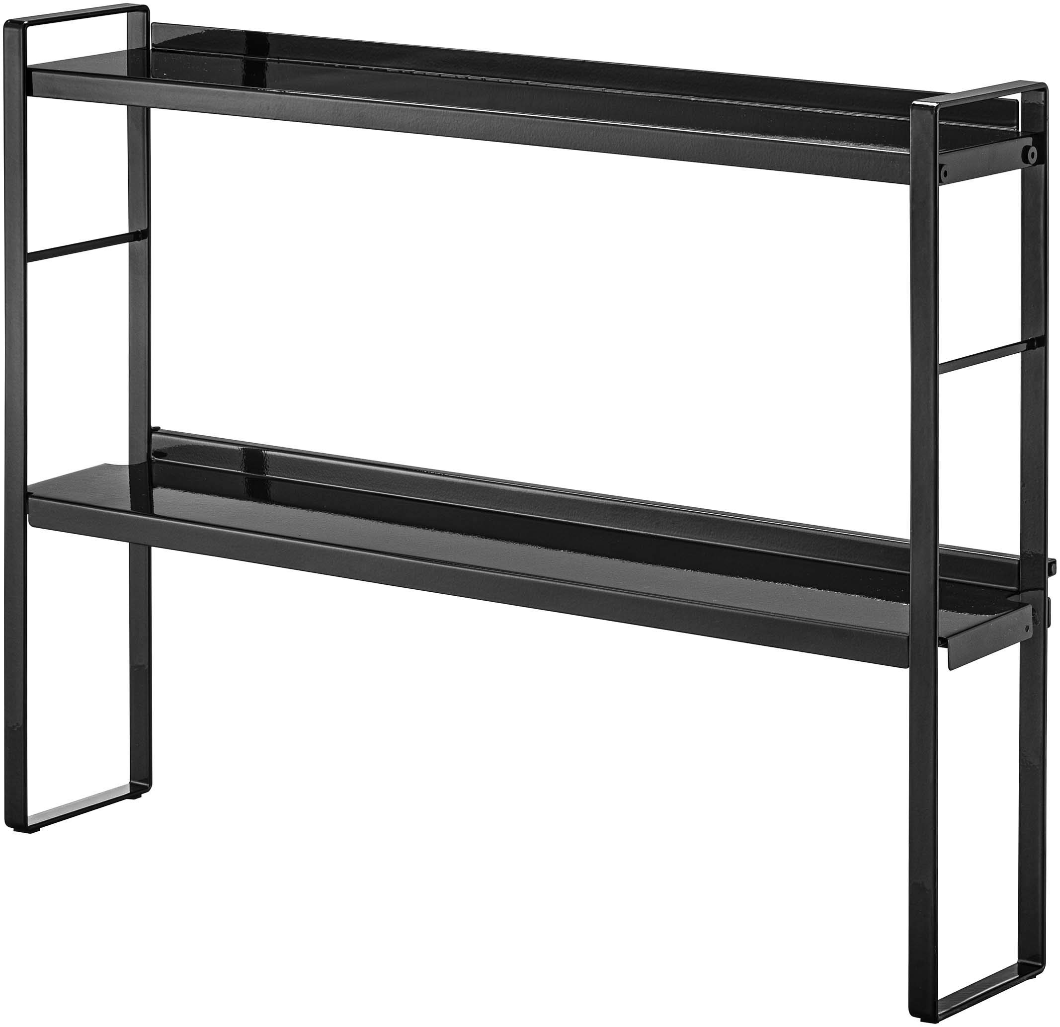 Tower Kitchen Rack for Behind by Yamazaki Stylish black kitchen rack for storage around slim 60cm gap 2-Tier Stovetops, Jitsugyo. stovetops, design,