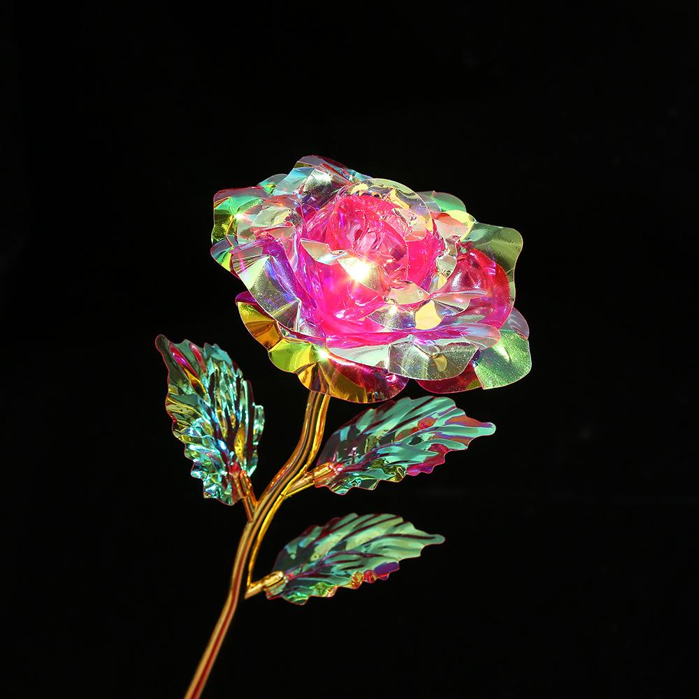 

1 шт. 24K Позолочена троянда День святого Валентина Креативний подарунок Золота троянда Триває вічно Любов Весільний декор Освітлення для закоханих Троянди рожевий