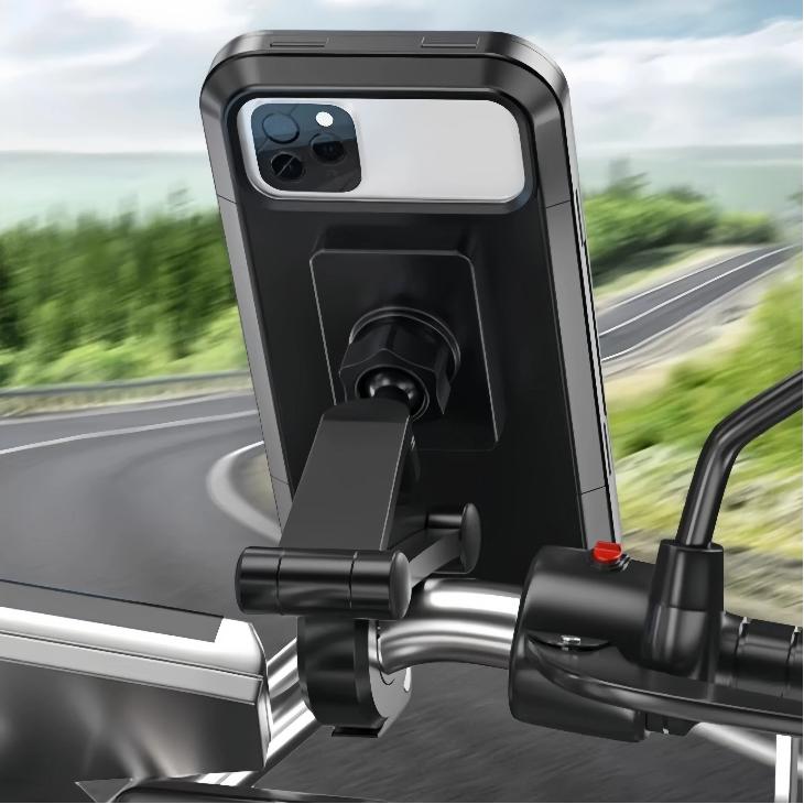 Waterproof Motorcycle Phone Stand, Bicycle Phone Stand, Freely Adjustable Height, Vehicle-Mounted Stand
