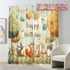 2pcs, 2D FLAT PRINTING Curtains (Without Rod) Birthday Meadow Modern Curtain Modern Yarn Curtains Decorations For Home Ldeal for
