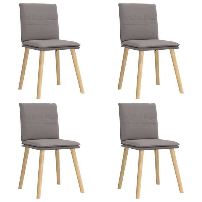 VidaXL Chaises à manger lot de 4 taupe tissu, chaise, chaise de salon, chaise d'accent, chaise de cuisine, siège de salle à 3315361