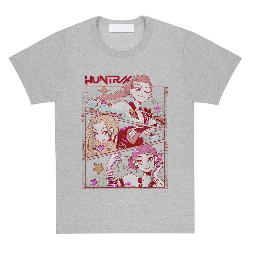 საძა ბოის კომფორტ კოლორსის მაისური KPop დემონი მონადირეების პრინტით მაისური ზაფხულის მოკლემკლავიანი ბამბის მაისური მოდური ქალის მამაკაცის ტანსაცმელი