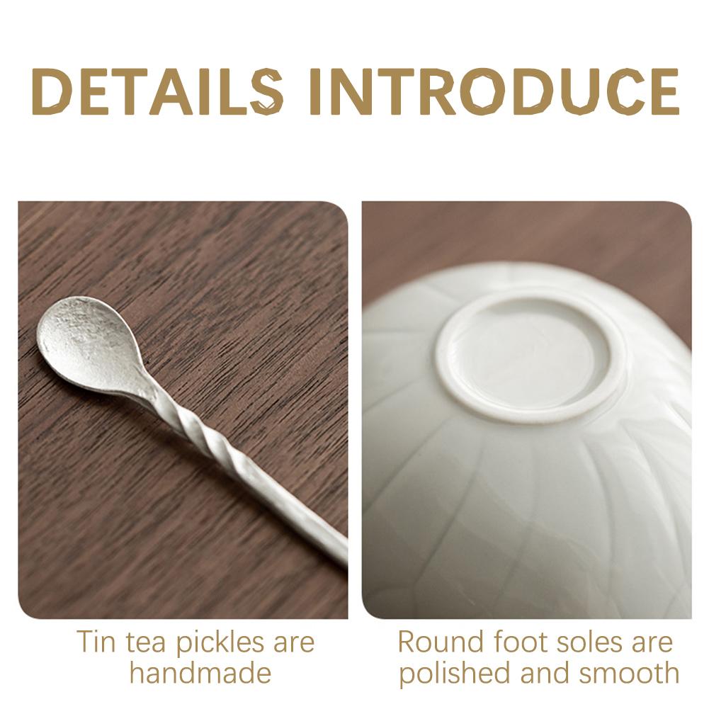 Ceramics Tea Scoops Tea Spoon Handcrafted Old Style KongFu Tea Scoops Tea Spoon For Home Teahouse Office