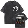 The Weeknd XO Tour Vintage Washed T Shirt Men's Women Pop Music Short Sleeve T-Shirts Rap Hip Hop Gothic Clothing T-shirts