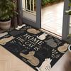 1pc, 2D Flat Printing Cat And Text Welcome Mat, Non-Slip Machine Washable Easy Clean Polyester Carpet, Suitable for Home And Outdoor Decor, Ideal for