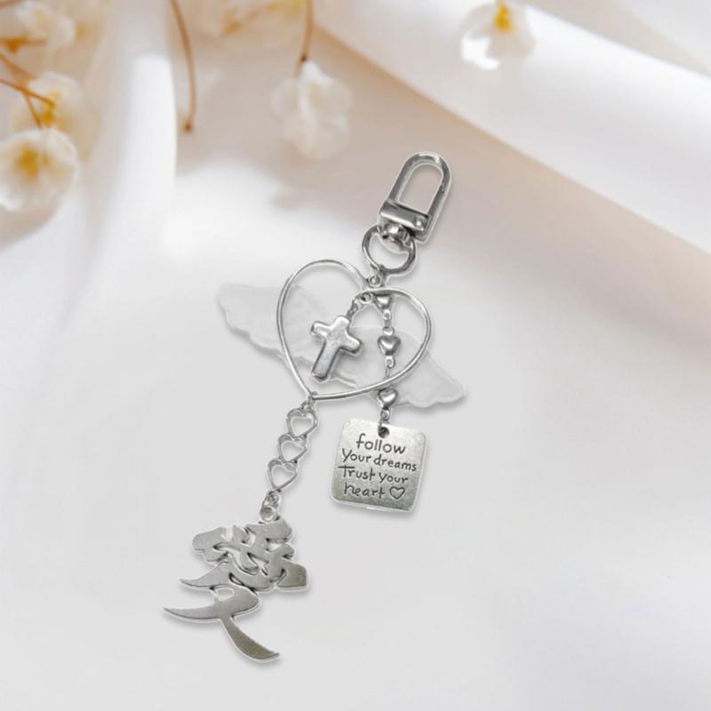 Versatile Crosses and Bowknot Keychain Portable Accessory Convenient for Key or As A Bag Charm for Added Styles