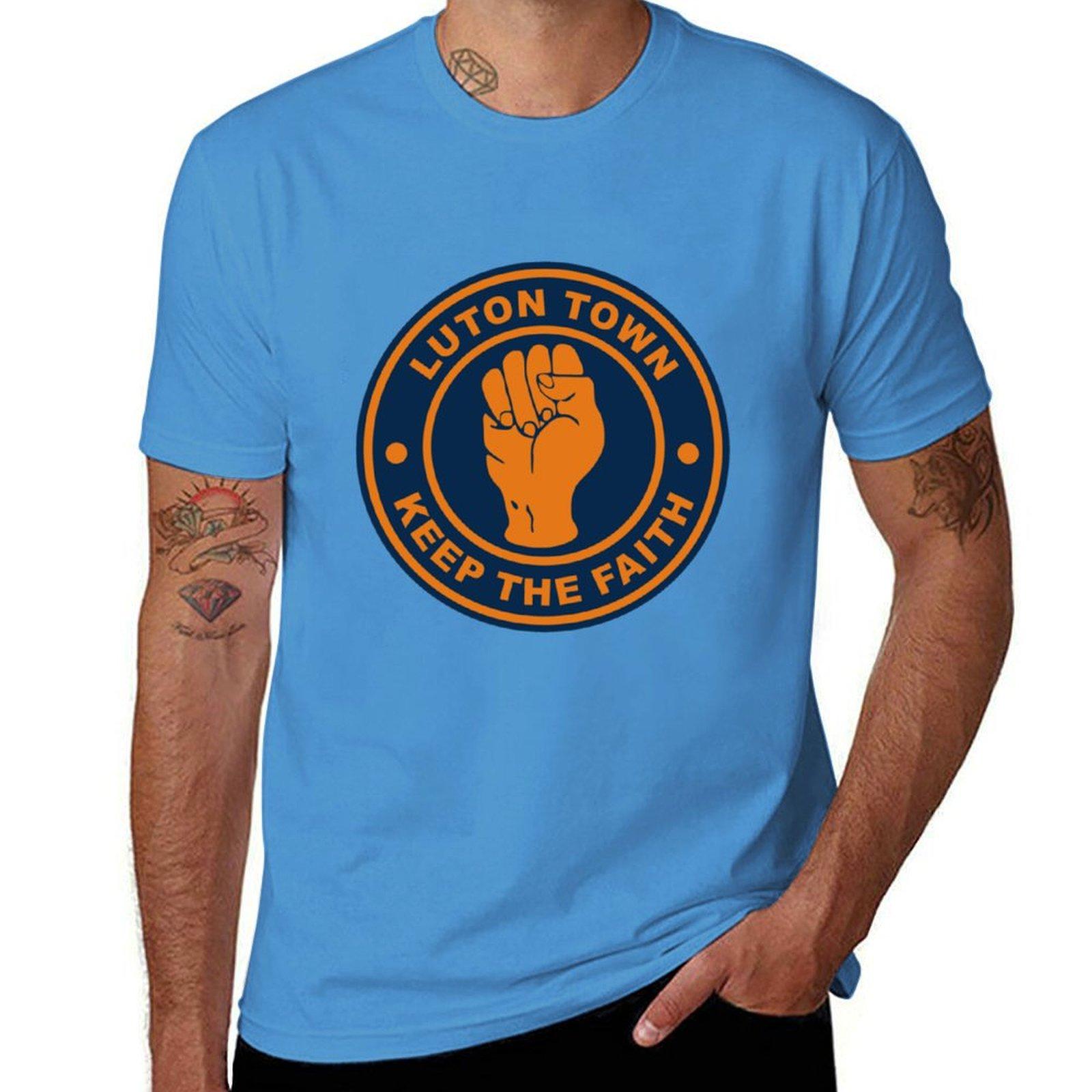 Luton Town keep the faith T-Shirt customs cute tops anime mens t shirts casual stylish S