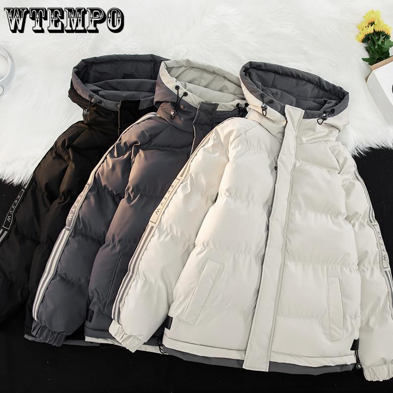 Large-sized Cotton-padded Clothes for Men In Autumn and Winter Casual Men's Thickened Clothes Cotton-padded Jackets with Hats and Warm Outerwear