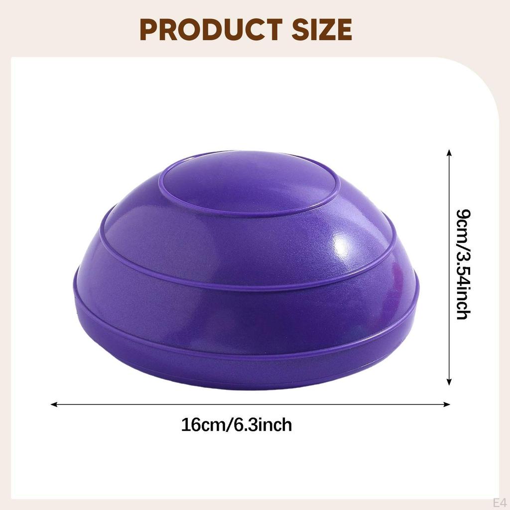 Half Balance Ball AntiSlip Portable, 6.3inch Dia, Versatile with Pump Strength Training Equipment