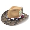 JYL TS DIY PU Snake Print Cowboy Hat Men Women Sun Cap Faux Leather