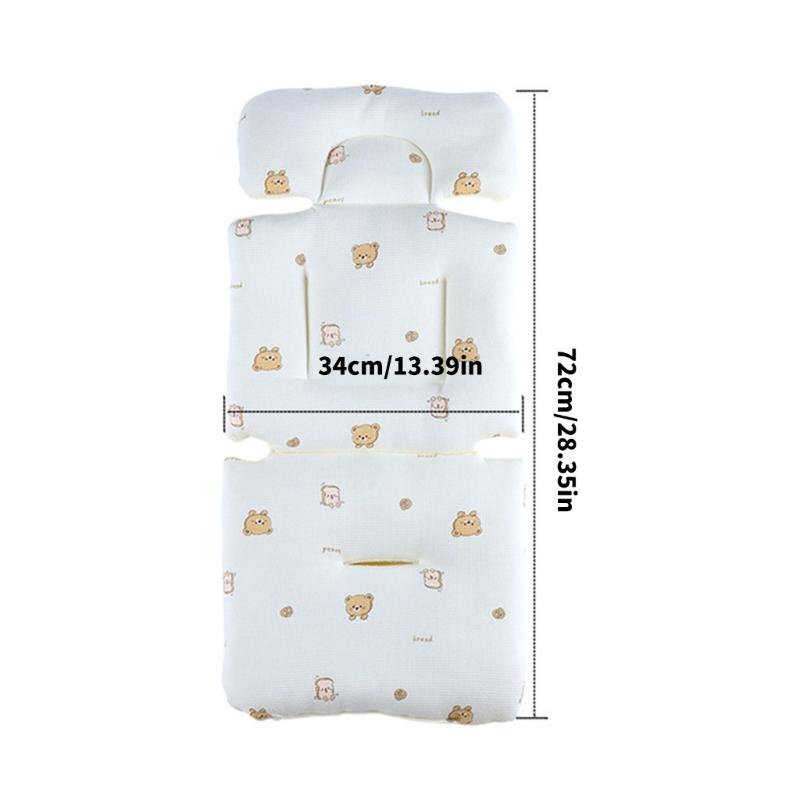 Baby Strollers Pad Baby Pram Carriage Cushion Double Sided Mattress Pushchair Liner Strollers Cushion with Printed Pattern