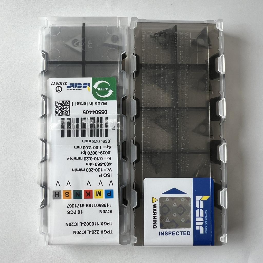ISCAR / TPGX110302-L IC20N / Industrial indexable carbide inserts 10 Pcs