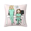 Luxury Cartoon Doctors Nurse Cushion Covers 45x45cm Soft Nursing Medical Print Pillow for Car Square Pillowcase Home Decorative