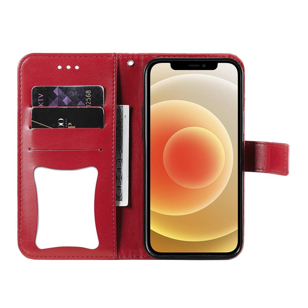 Flip Case for Oppo Reno5 Z / A94 / A95 5G, Mandala, Red