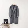 Mizqz Women Wool Basic Double Loose Fit Handmade Long Coat 3color