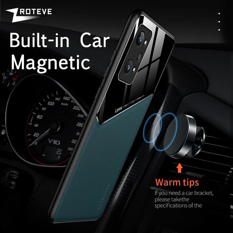 For RealmeGT Neo2 Case PU Leather Car Magnetic Hard PC Cover For Oppo Realme GT Neo 2 Pro 2Pro 5G Shockproof Phone Cases