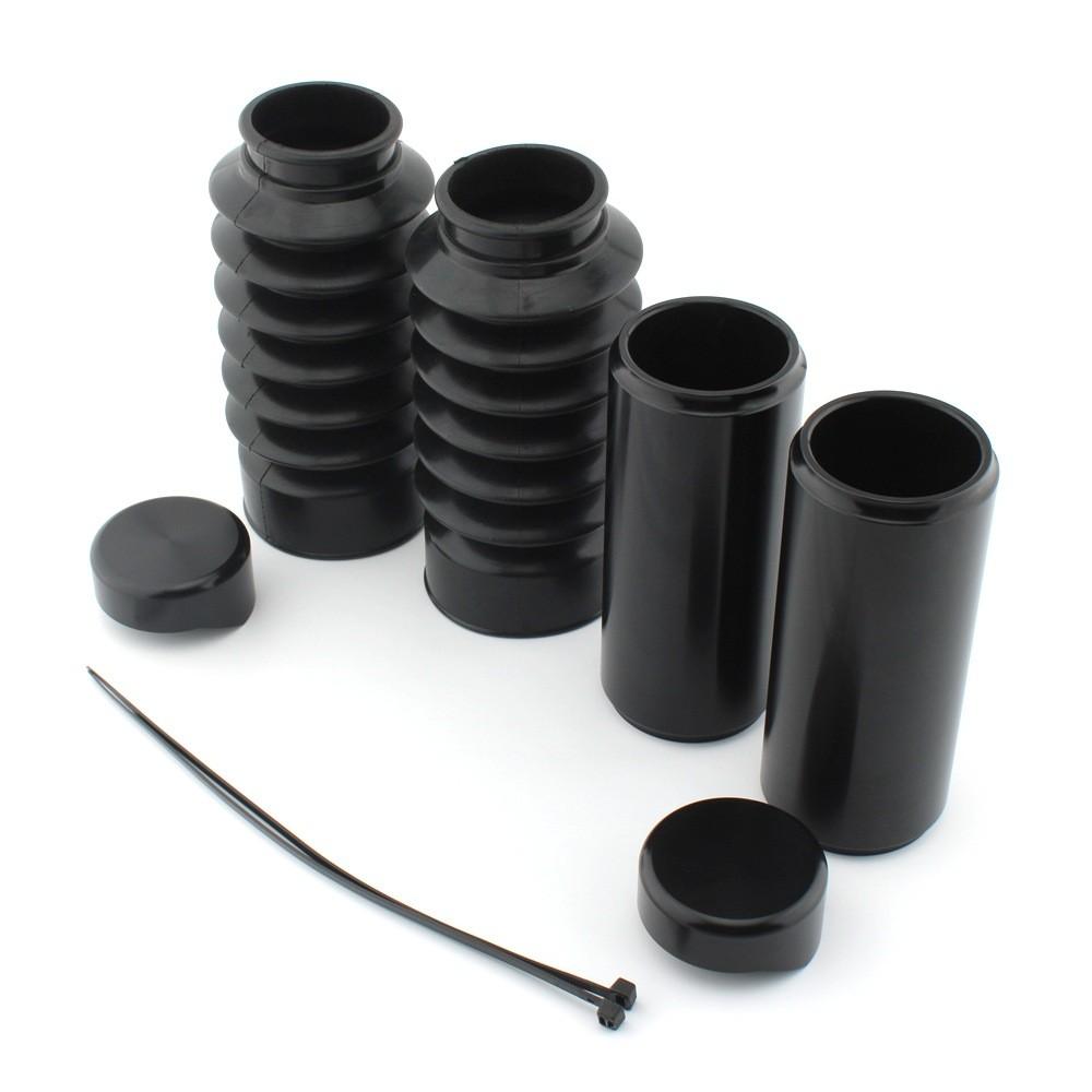 Versatile Front Fork Shock Absorber Cover Set For Harley Breakout 2018 Sleek Black Finish