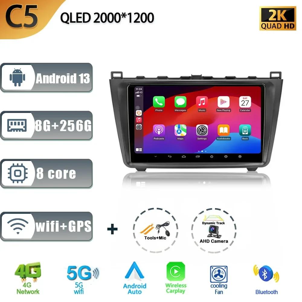 Android 13 Wireless CarPlay Auto Car Radio For Mazda 6 GH 2007-2012 Multimedia 4G WIFI GPS Navigation Touch Screen Stereo