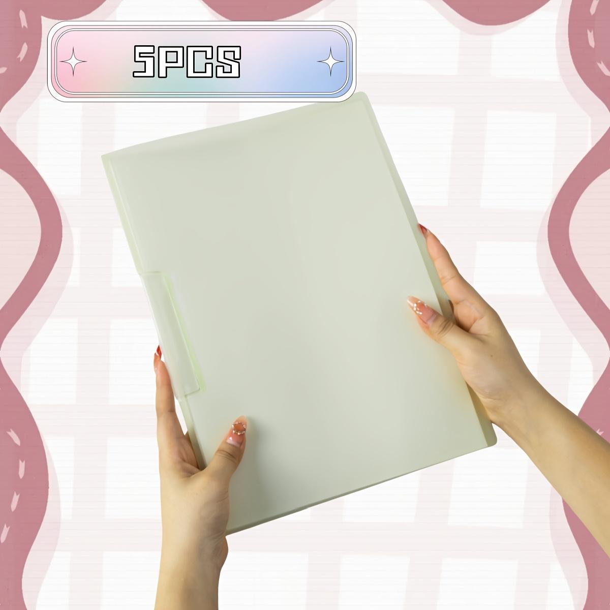 

A4 Document Holders,Creative And Minimalist Transparent Book Clips, Exam Paper Folders, Plastic Office And Resume Report Folders