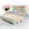 Soft Double Gauze Colored Plaid Baby Square Towel