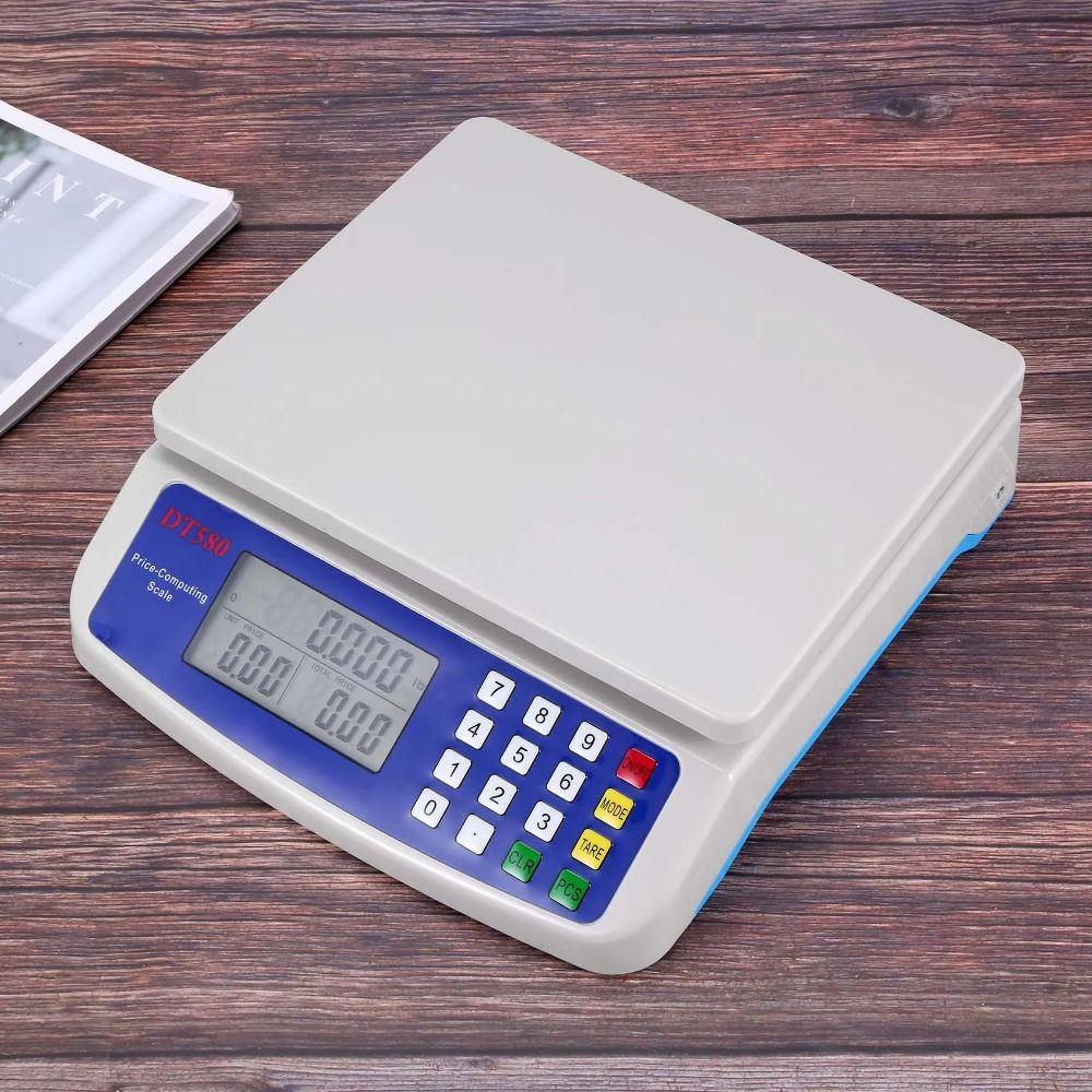 30kg/1g Capacity Commercial Food Scale LCD Display Electronic Pricing Scale Food Measuring