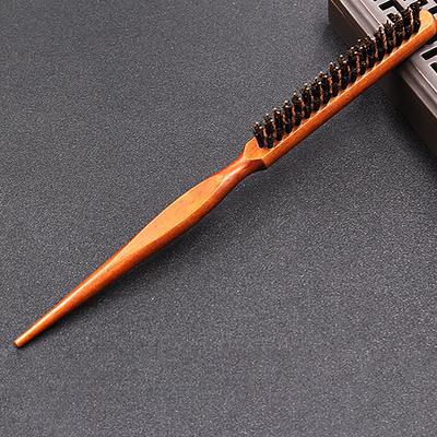 Professional Salon Teasing Back Hair Brushes Boar Bristle Wood Slim Line Comb Hairbrush Extension Hairdressing Styling Tools Diy