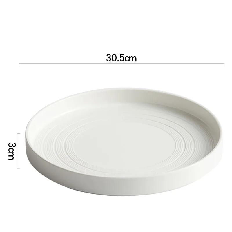 Ceramic Dinner Plate Round Steak Plate Salad Plates Spaghetti Plates Dessert Dish Bread Dish Dim Sum Bowl Cake Bowl Kitchenware