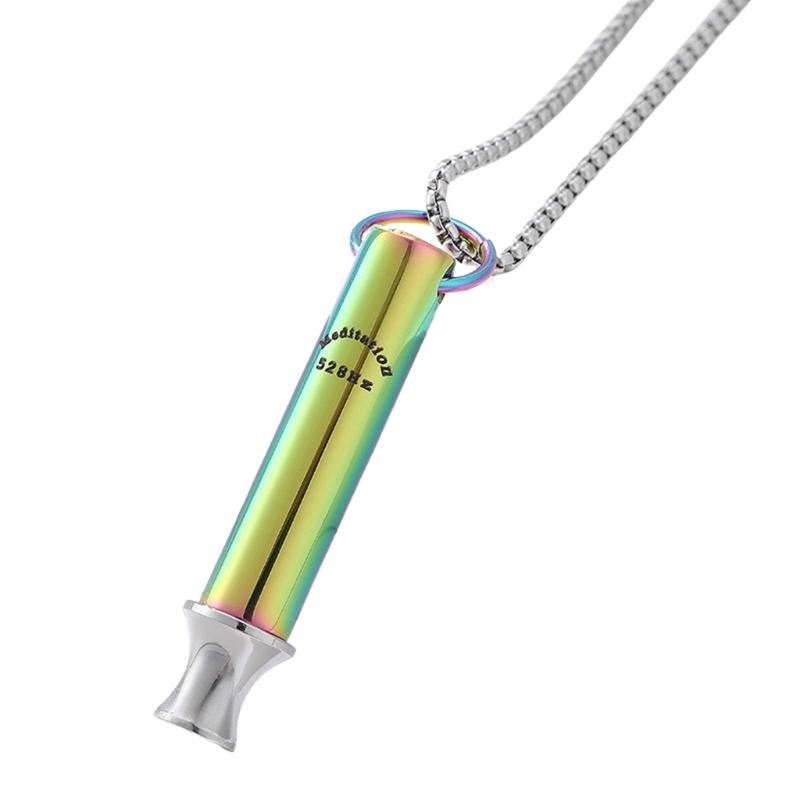 528 Hz Low Frequency Sound Meditation Breathing Stress Relief Necklace Sturdy Stainless Steel Adjustable Length