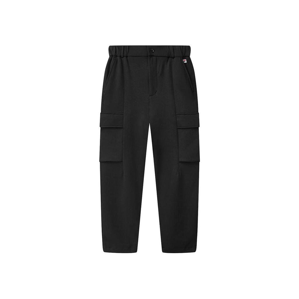 Fila Heritage Comfortable Breathable Casual Warm Knitted Sports Pants Men Bottoms Black F11M038616F-BK