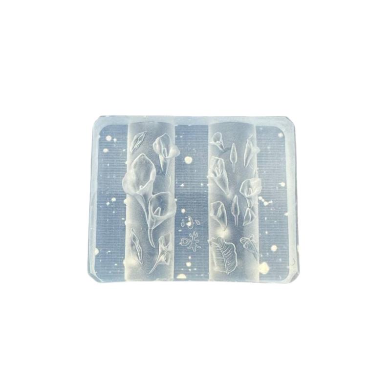 

Flower Silk Ribbon Butterfly 3D Silicone Nail Mold Transparent Relief Nail Template Diy Nail Art Decoration Manicure Design Tool A5