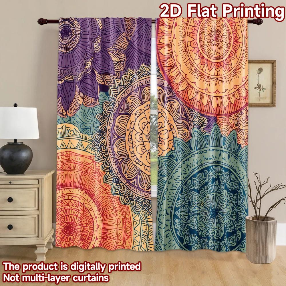 2D flat Photography Backdrop Background cloth Colorful Circular Design 100% Polyester Anniversary for Bedroom decorations