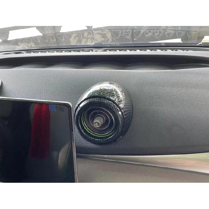 For BYD Dolphin Atto 2 EA1   Carbon Fiber Style  Air Vent Outlet Cover Dashboard Trim Bezel Frame Molding Garnish