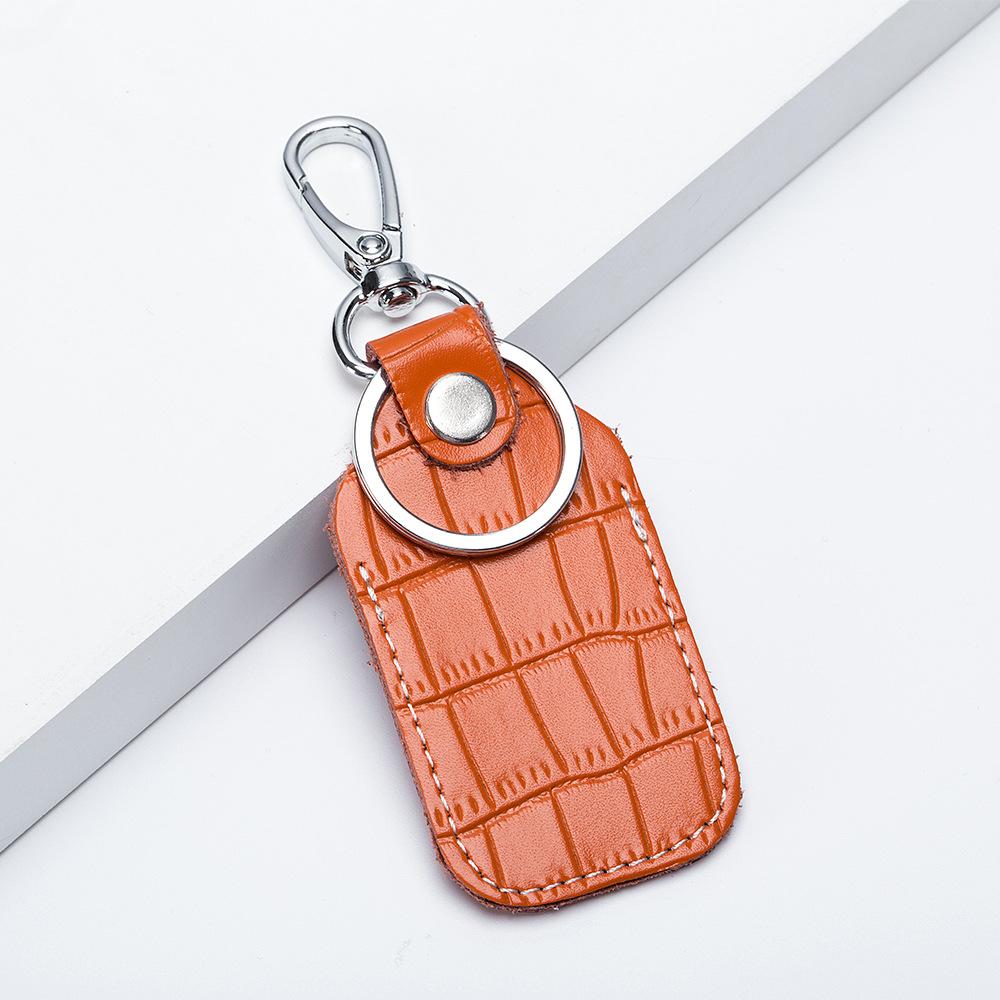 Leather Keychain Card Cover For Alarm Tag Intercom Key Access Entry Card Set Car Key Protector Card Tracker