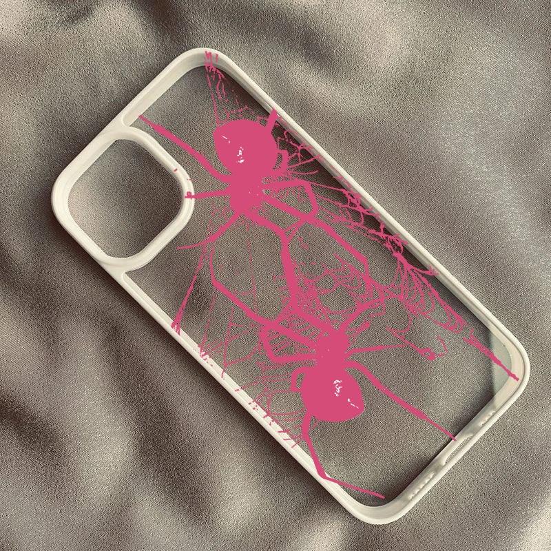 Spider Couple Phone Case For iPhone 15 13 14 17 Pro Max 12 Mini 11 16E XR XS X 7 8 Plus Shockproof Clear Hard Cover