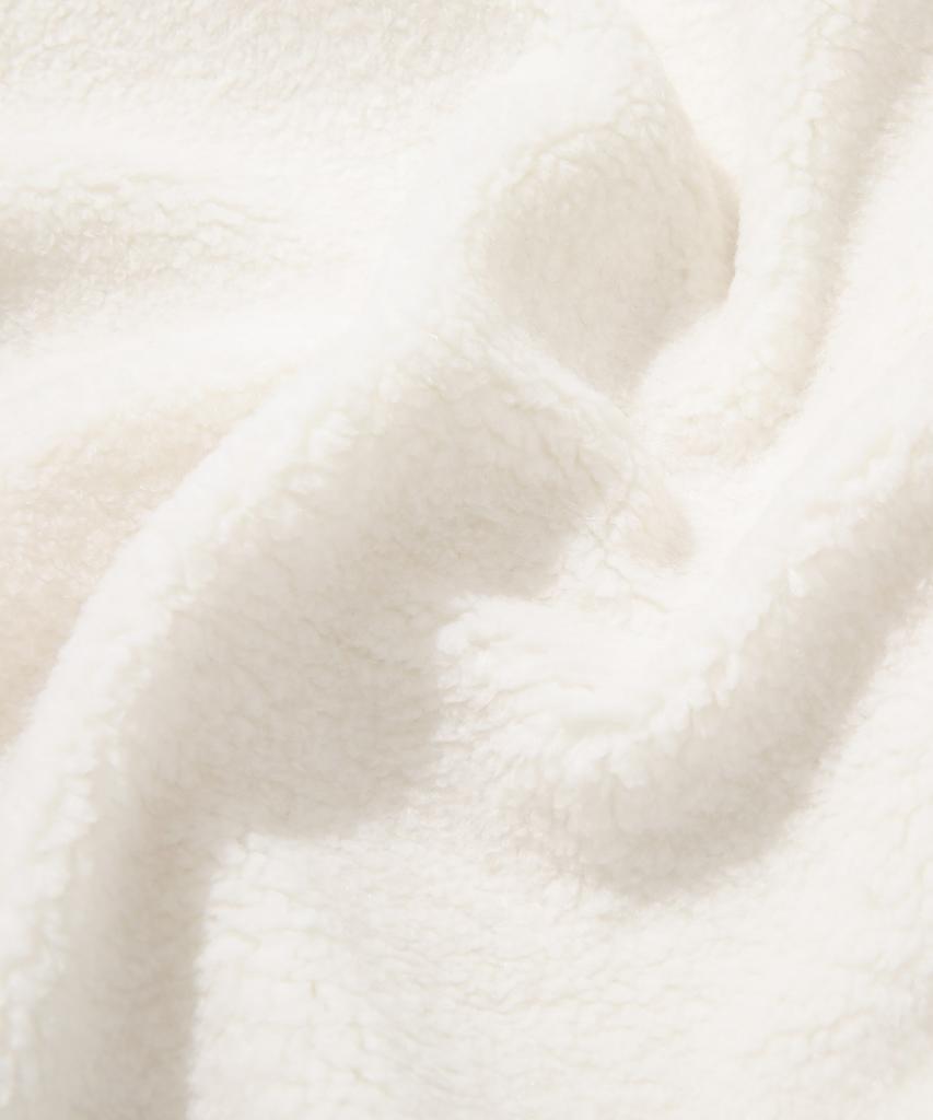 COVERNAT C Logo Collarless Sherpa Jacket Ivory