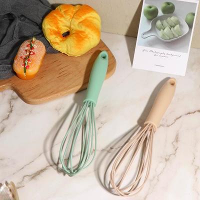 Fashionable Kitchen Accessories Silicone Handle Cook Egg Beater Stirring Whisk Blender Egg Mixer