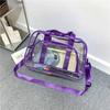 Trend Transparent Trip Beach Sling Carry Bags Roomy PVC Sports Jelly Shoulder Bags Compact Toiletry Organizer Handbags