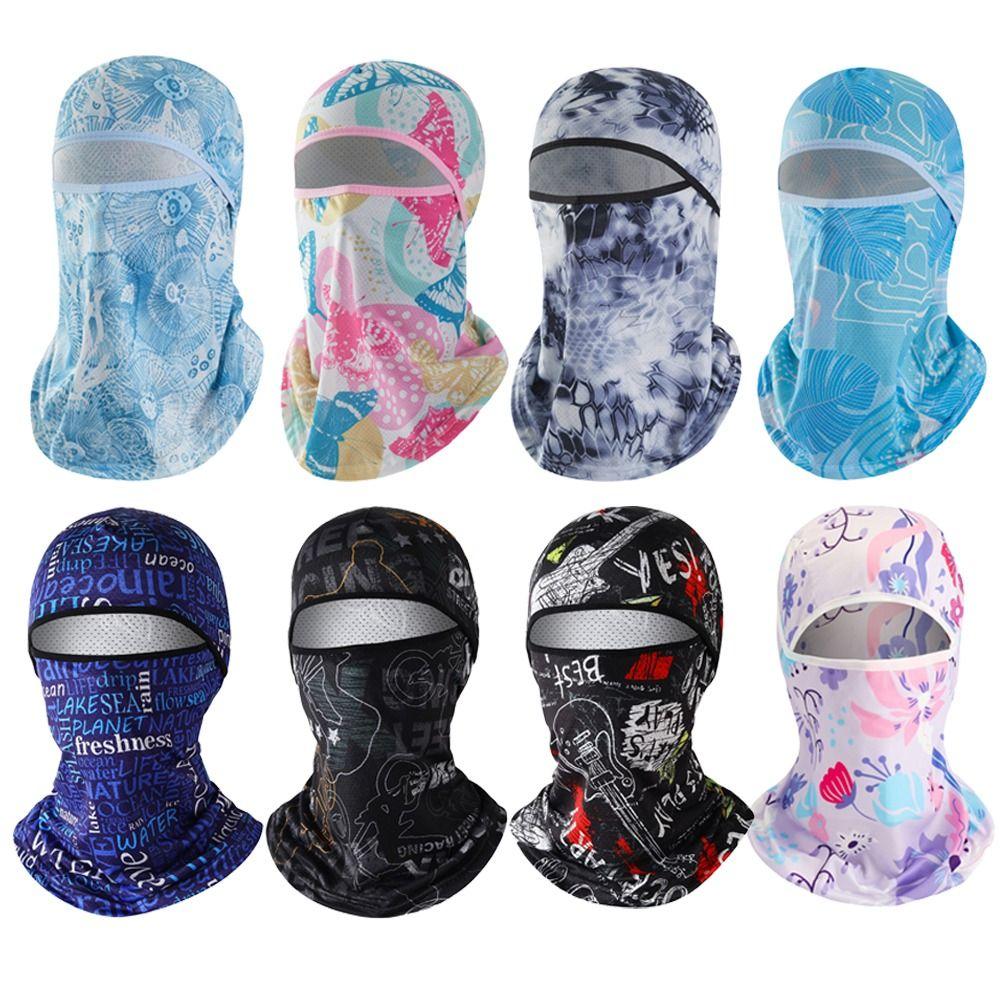 Ice Silk Cool Balaclava Quick Dry Face Cover Headwear Fashion Full Face Cap  Motorcycle Riding