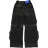 Lee Angel Chen Collaboration FW24 Removable Two-In-One Loose Drawstring Logo Embroidered Casual Jeans Unisex jeans Black LUB010339207704A08449