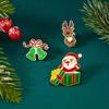 3Pcs/Set  Christmas Brooch For Women Men Cute Santa Claus Bell Elk Snowflake Snowman Enamel Pins Party Jewelry Gift